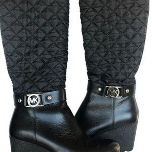 Women's Black Aaran Cold Weather Wedge Boots Size 11M